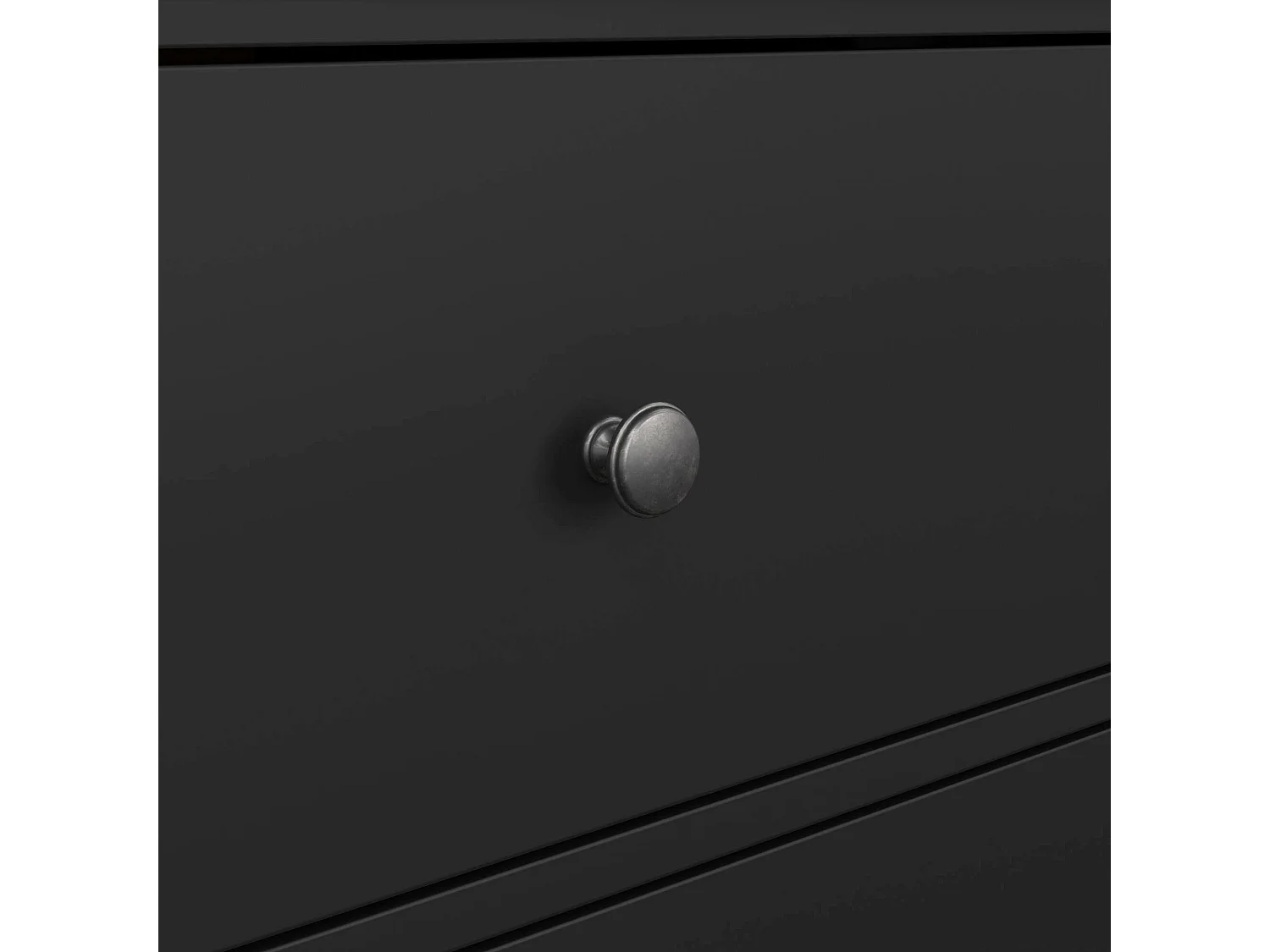 Commode Dretegu, Commode polyvalente, Commode de chambre, Meuble avec tiroirs, 86x52 h116 cm, Noir