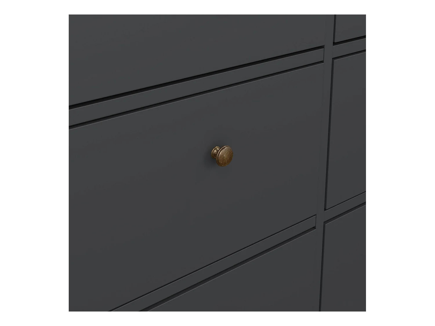 Commode Drinaud, Commode polyvalente, Commode de chambre, Meuble avec tiroirs, 183x49 h87 cm, Gris