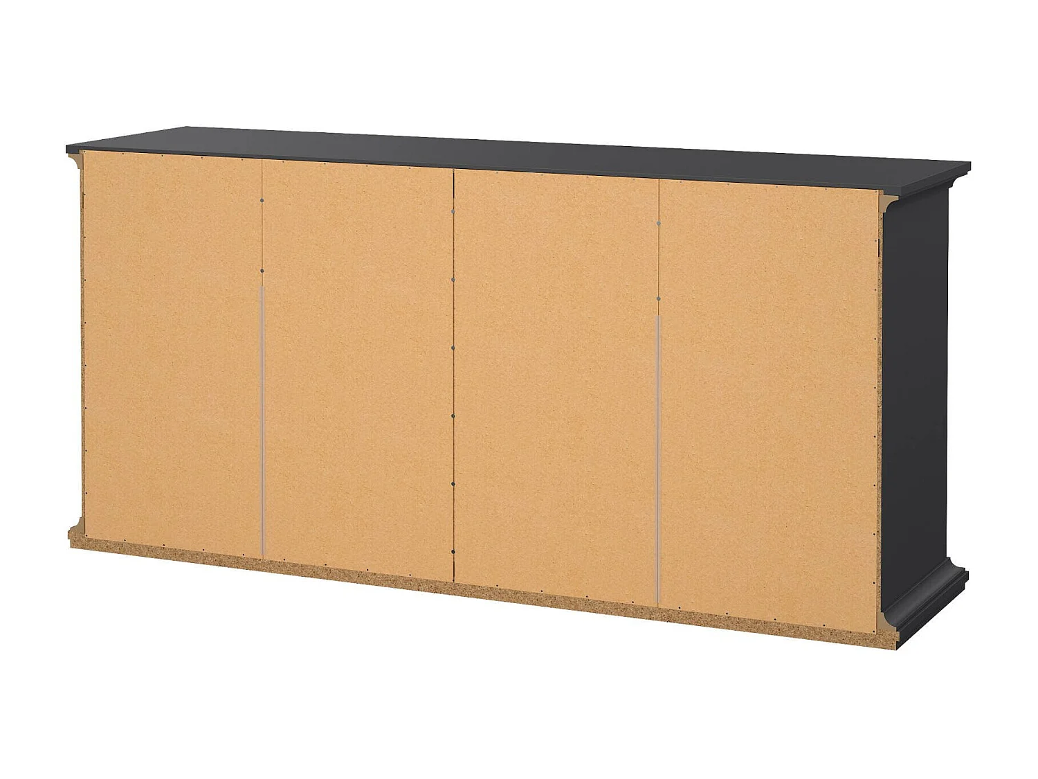 Drinaud ladekast, Multifunctionele ladekast, Slaapkamerdressoir, Kast met laden, 183x49 h87 cm, Grijs