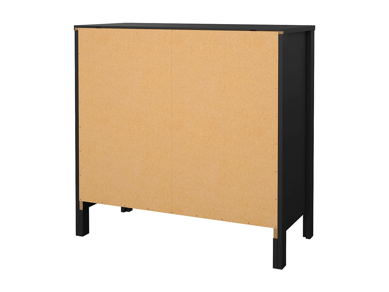 Dmora - Cassettiera Sagar, 82x38 h80 cm, Nero