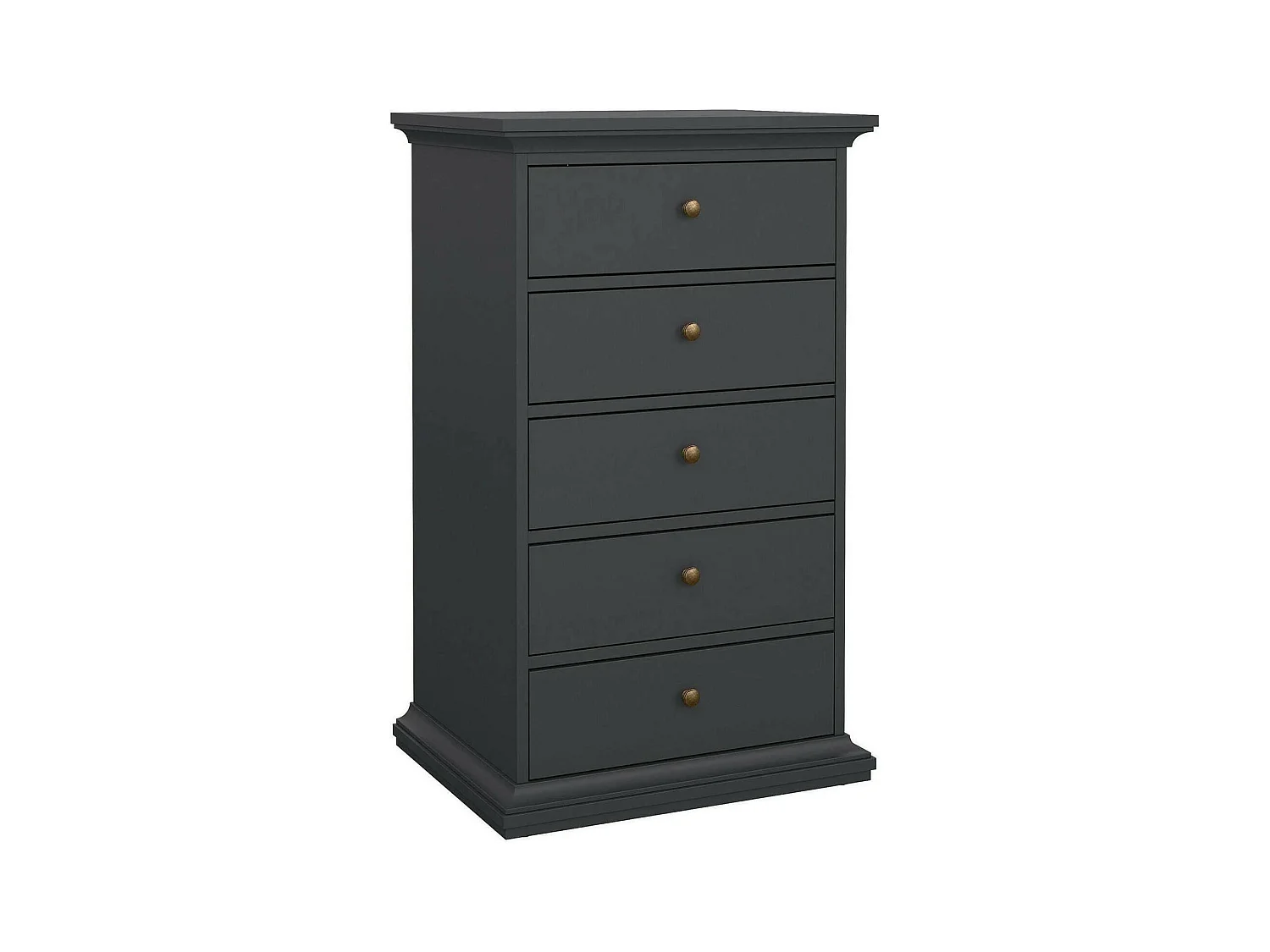 Dricci ladekast, Multifunctionele ladekast, Slaapkamerdressoir, Kast met laden, 63x49 h105 cm, Grijs