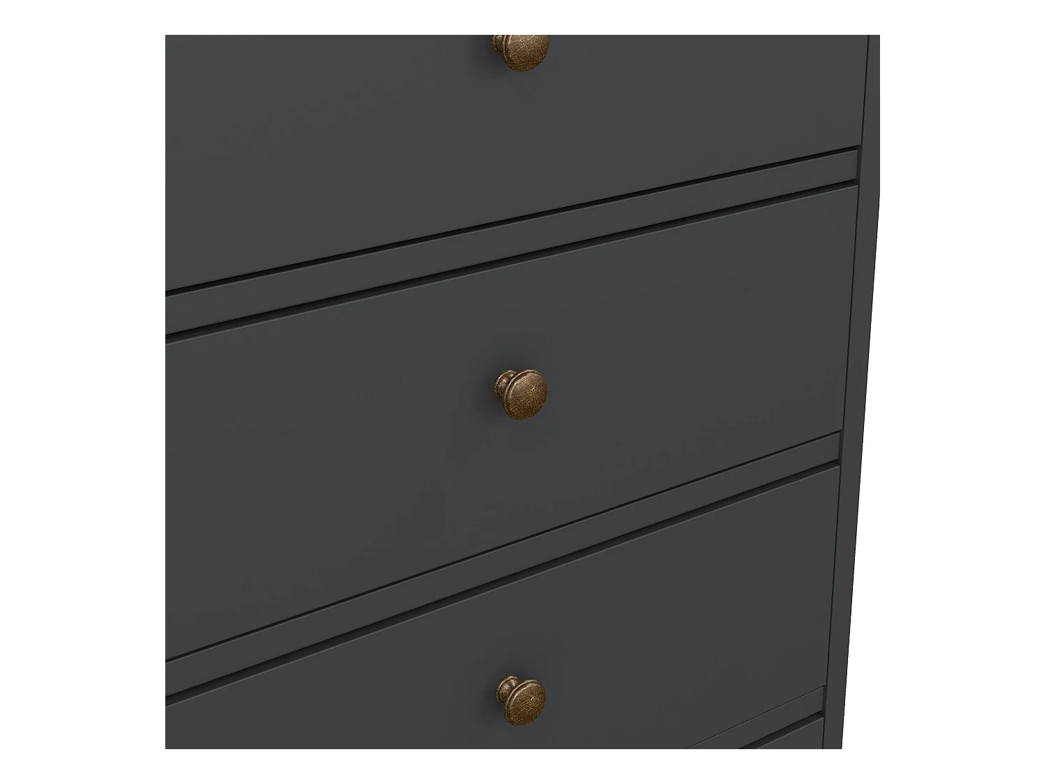 Commode Dricci, Commode polyvalente, Commode de chambre, Meuble avec tiroirs, 63x49 h105 cm, Gris