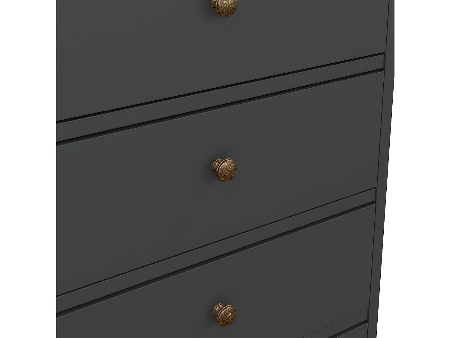 Cómoda Dricci, Cómoda multiusos, Cómoda de quarto, Armário com gavetas, 63x49 h105 cm, Cinza