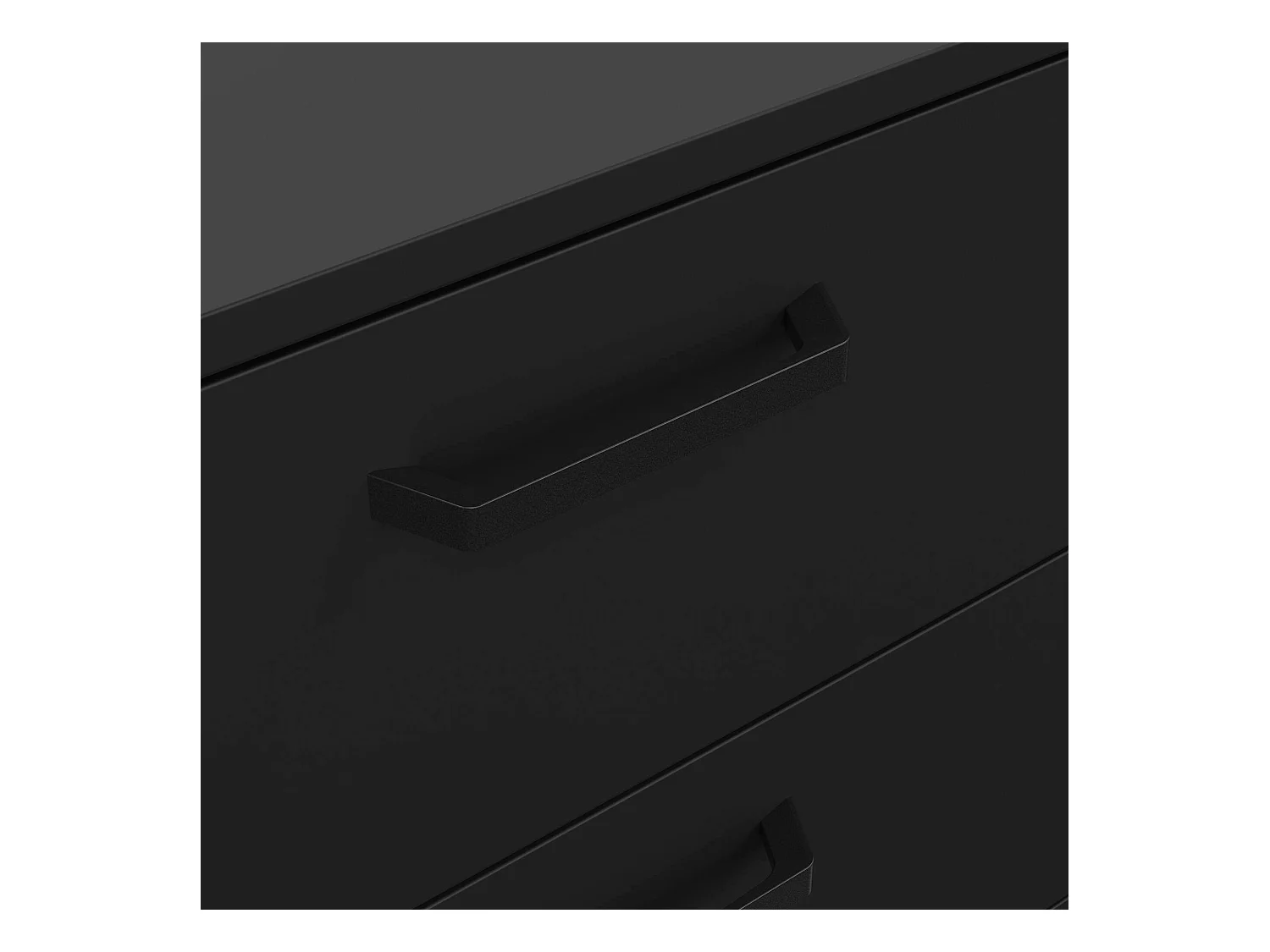 Commode Drinald, Commode polyvalente, Commode de chambre, Meuble avec tiroirs, 99x40 h96 cm, Noir