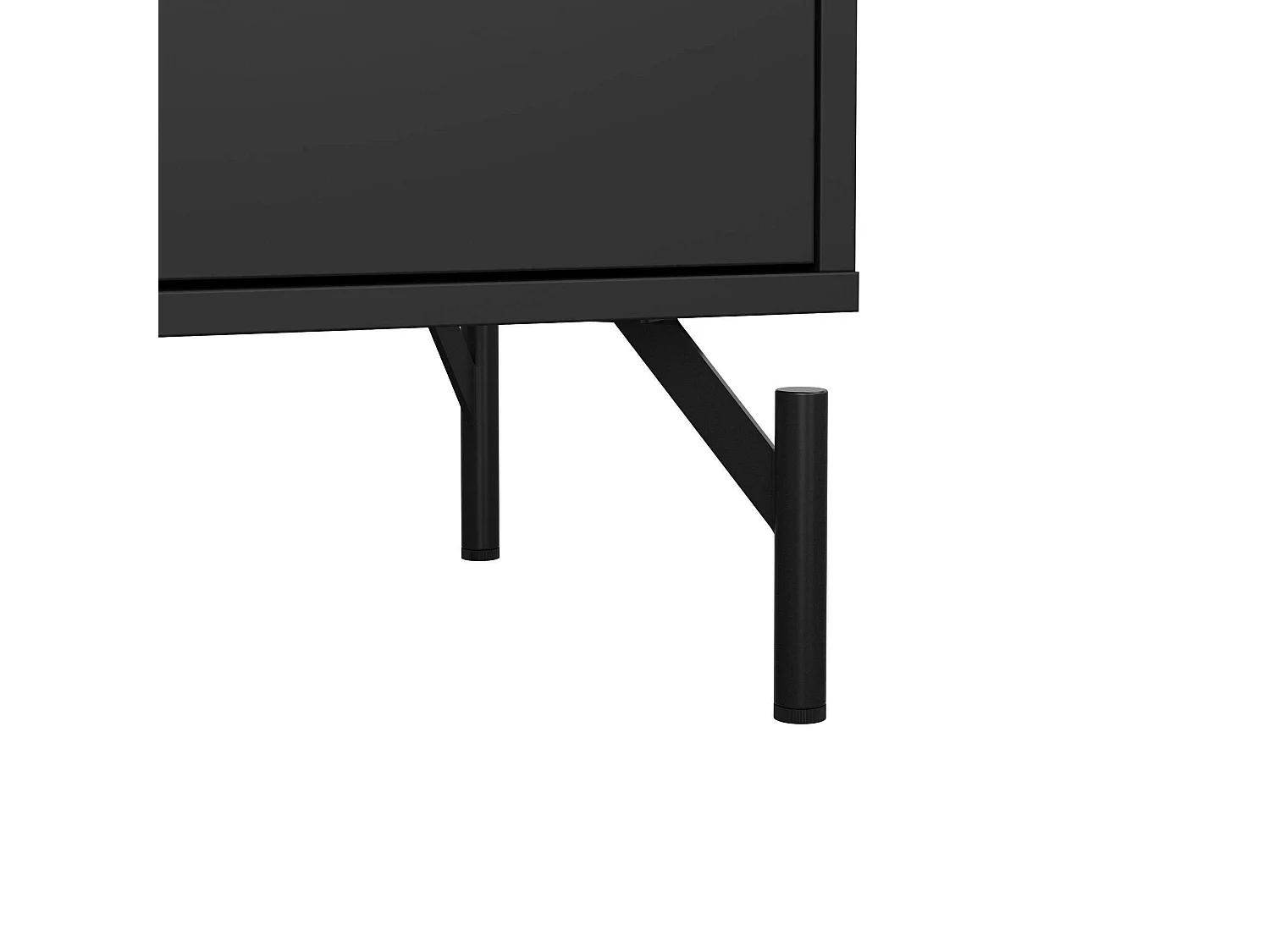 Commode Drinald, Commode polyvalente, Commode de chambre, Meuble avec tiroirs, 99x40 h96 cm, Noir