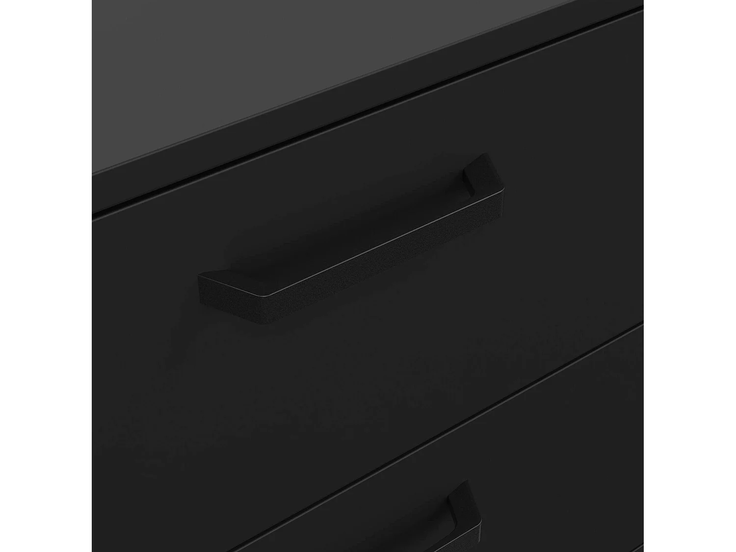 Commode Drinald, Commode polyvalente, Commode de chambre, Meuble avec tiroirs, 99x40 h96 cm, Noir