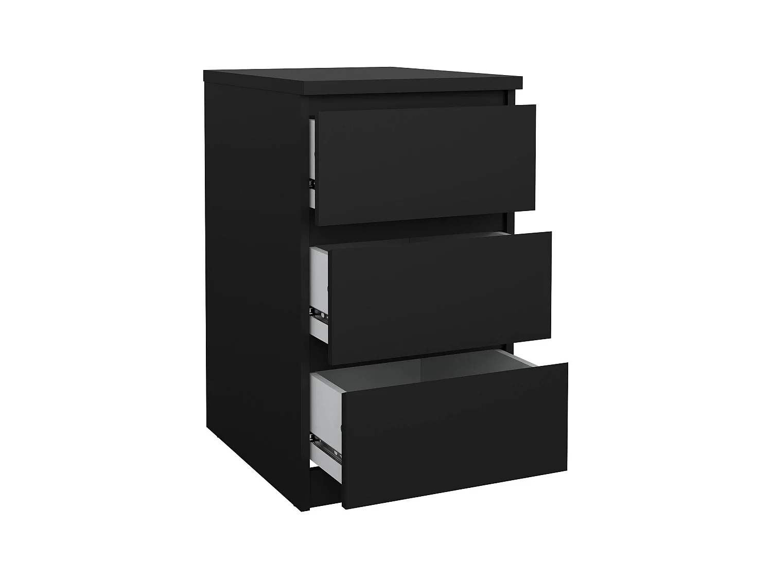 Commode Drepett, Commode polyvalente, Commode de chambre, Meuble avec tiroirs, 50x40 h70 cm, Noir