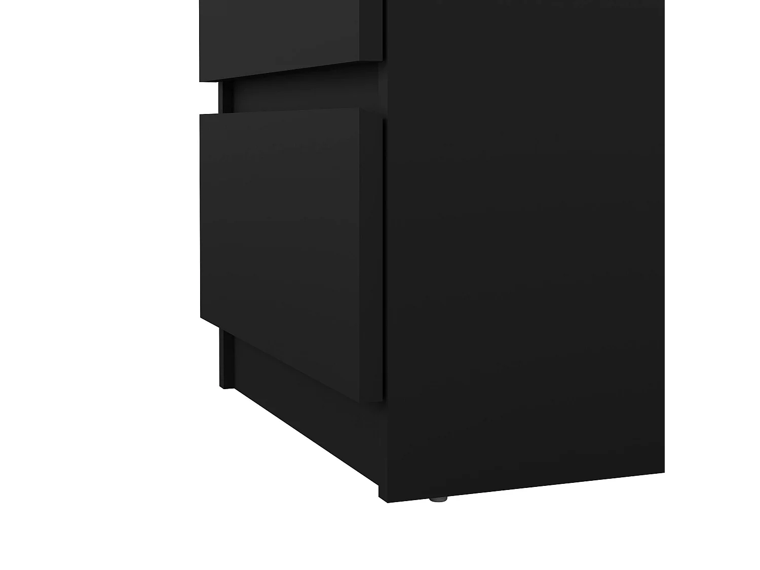 Kommode Drepett, Mehrzweckkommode, Schlafzimmerkommode, Schrank mit Schubladen, 50x40 h70 cm, Schwarz