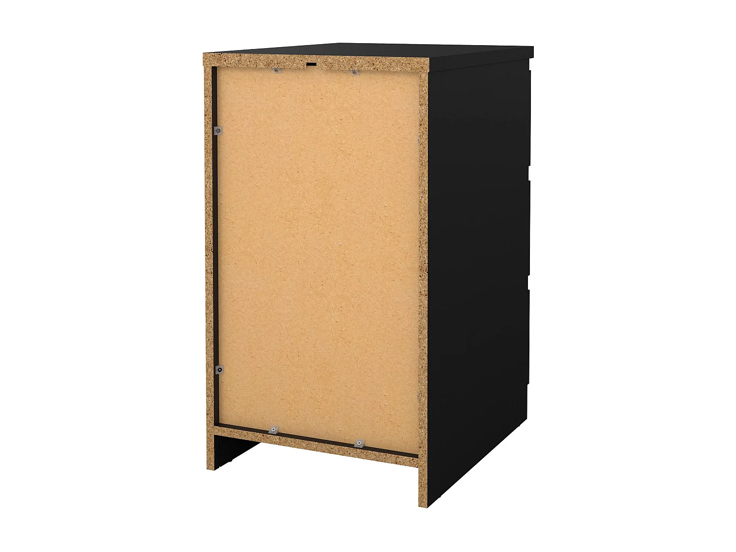 Kommode Drepett, Mehrzweckkommode, Schlafzimmerkommode, Schrank mit Schubladen, 50x40 h70 cm, Schwarz
