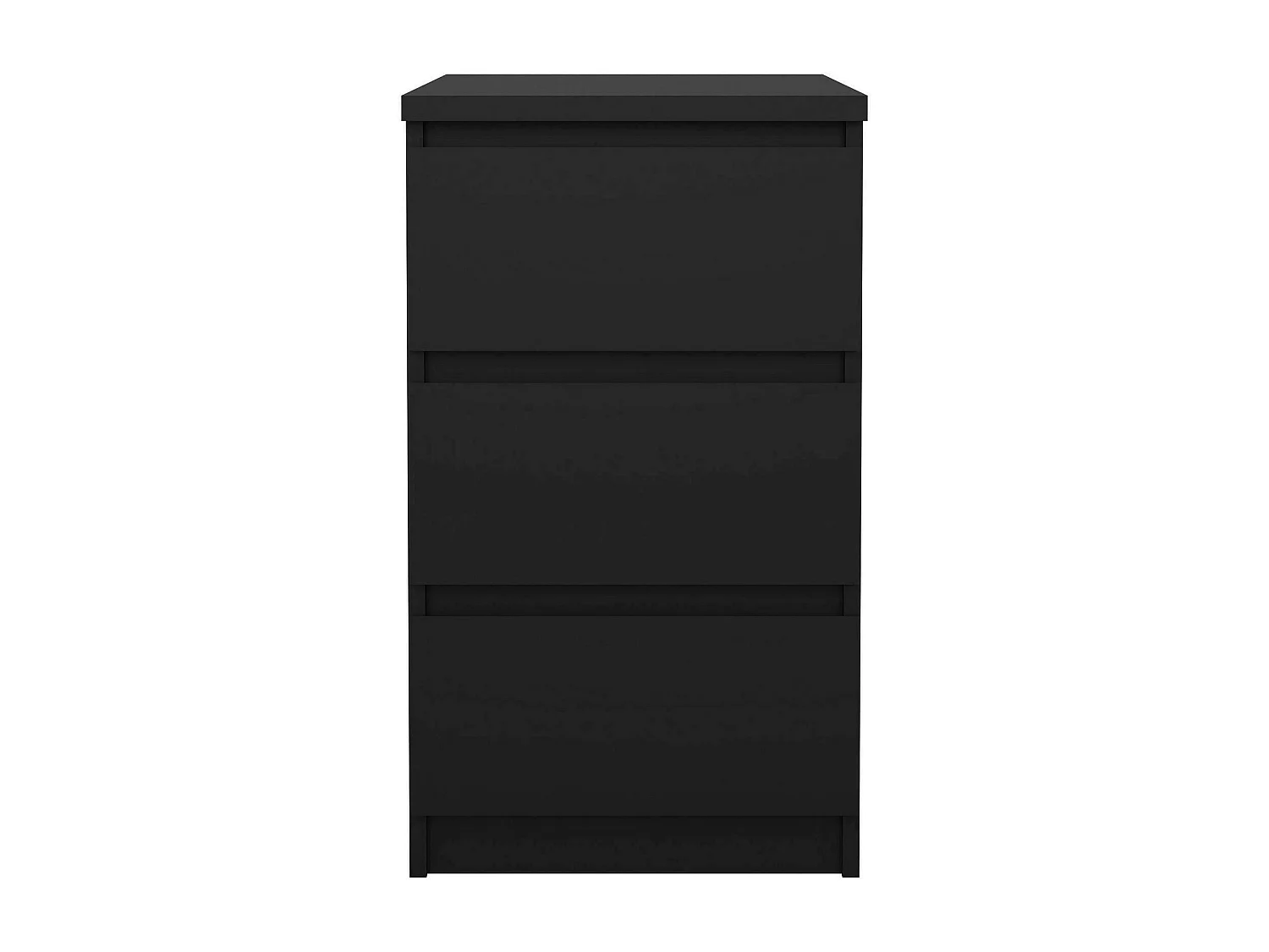 Kommode Drepett, Mehrzweckkommode, Schlafzimmerkommode, Schrank mit Schubladen, 50x40 h70 cm, Schwarz