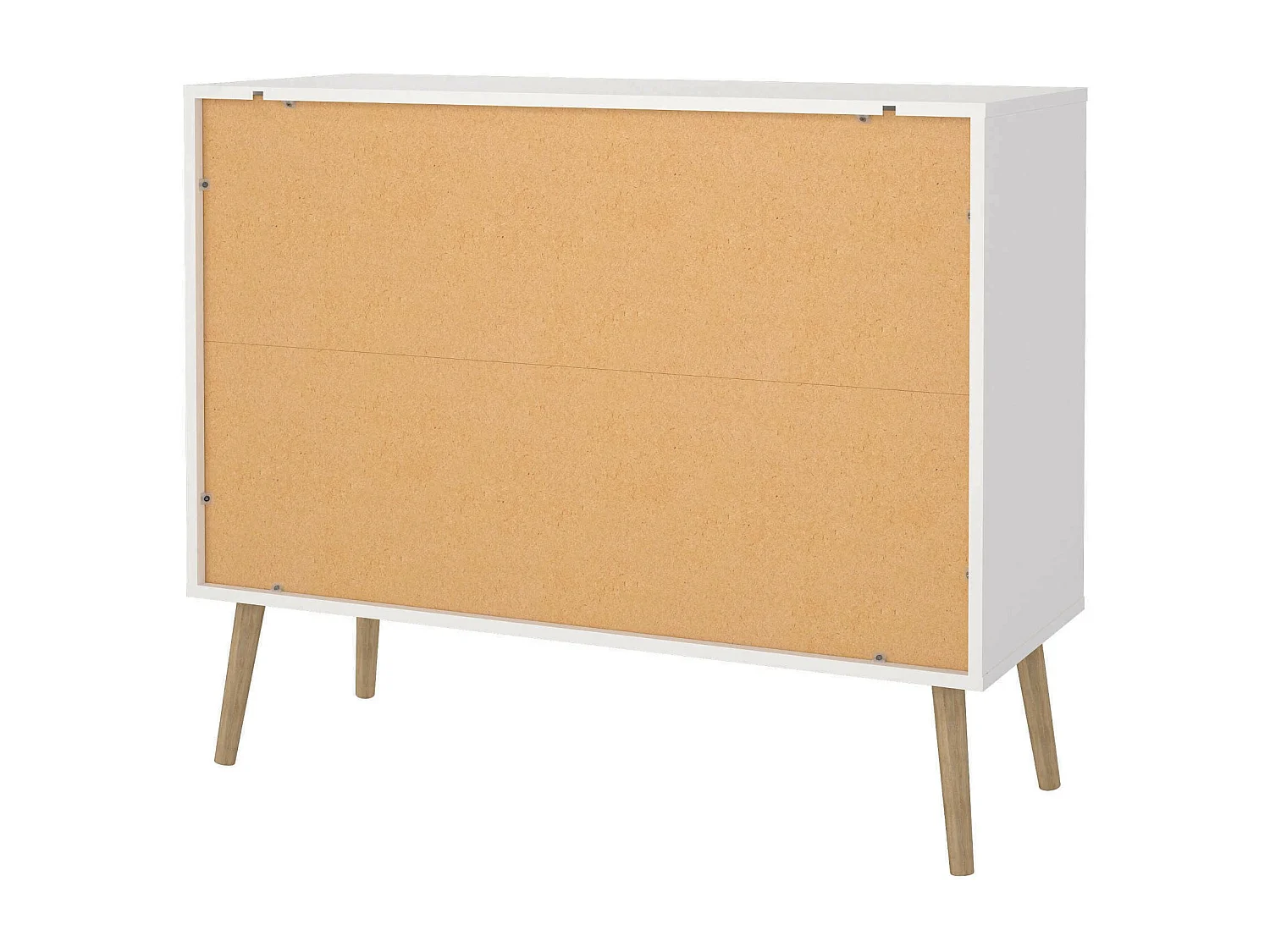 Commode Dromol, Commode polyvalente, Commode de chambre, Meuble avec tiroirs, 99x39 h82 cm, Blanc