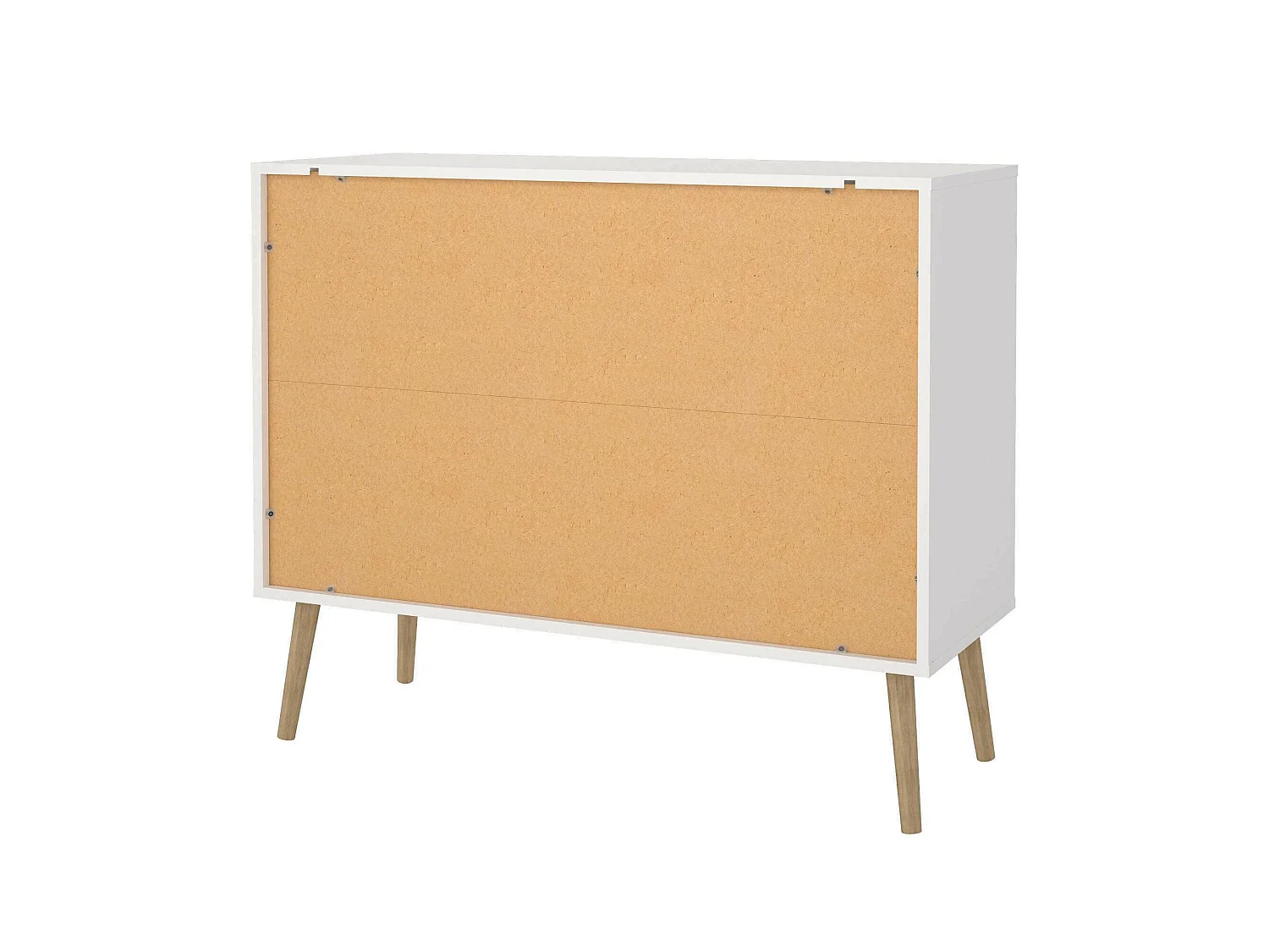 Commode Dromol, Commode polyvalente, Commode de chambre, Meuble avec tiroirs, 99x39 h82 cm, Blanc