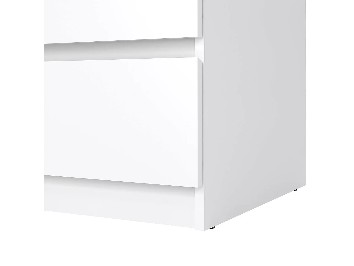 Kommode Drocc, Mehrzweckkommode, Schlafzimmerkommode, Schrank mit Schubladen, 77x50 h68 cm, Weiß