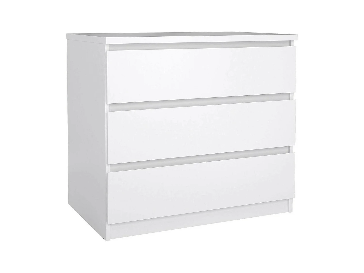Commode Drocc, Commode polyvalente, Commode de chambre, Meuble avec tiroirs, 77x50 h68 cm, Blanc