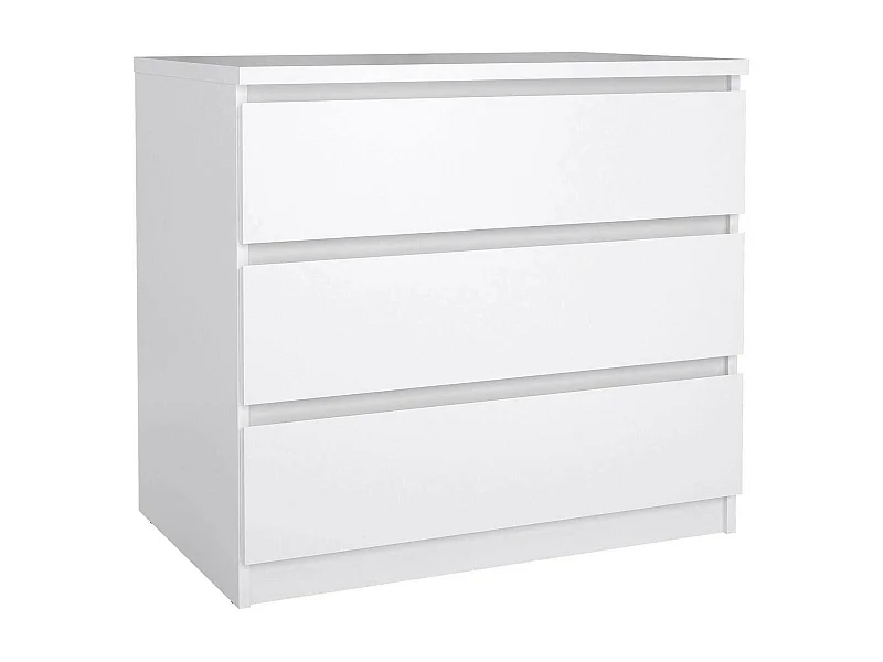 Kommode Drocc, Mehrzweckkommode, Schlafzimmerkommode, Schrank mit Schubladen, 77x50 h68 cm, WeiÃŸ
