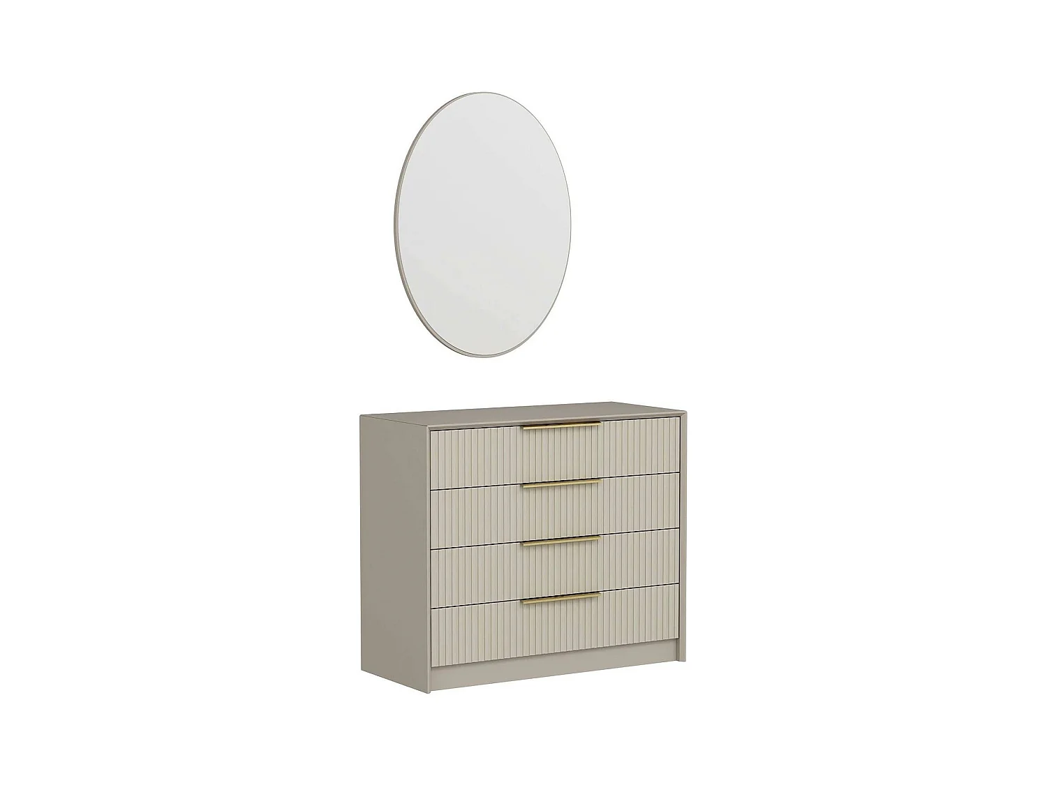 Drazzol ladekast, Multifunctionele ladekast, Slaapkamer ladekast, Kast met lades, 100x45 h85 cm, Cement