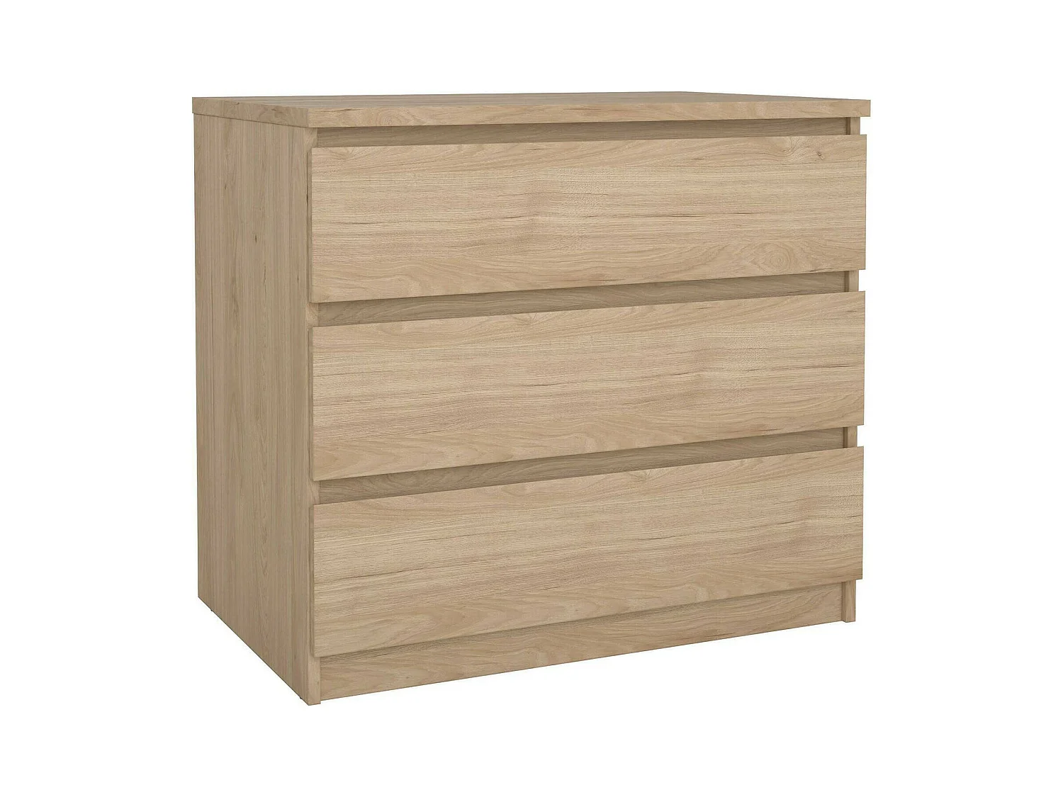 Commode Drenold, Commode polyvalente, Commode de chambre, Meuble avec tiroirs, 77x50 h70 cm, Chêne clair