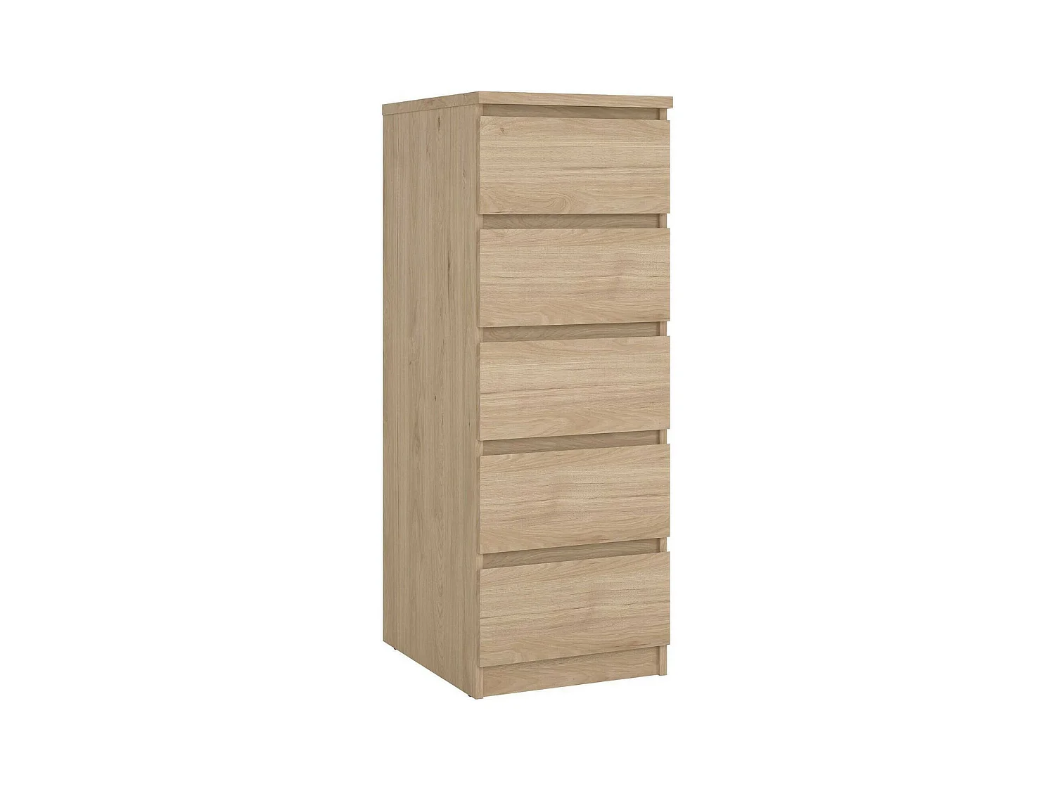 Commode Drobott, Commode polyvalente, Commode de chambre, Meuble avec tiroirs, 50x40 h111 cm, Chêne clair