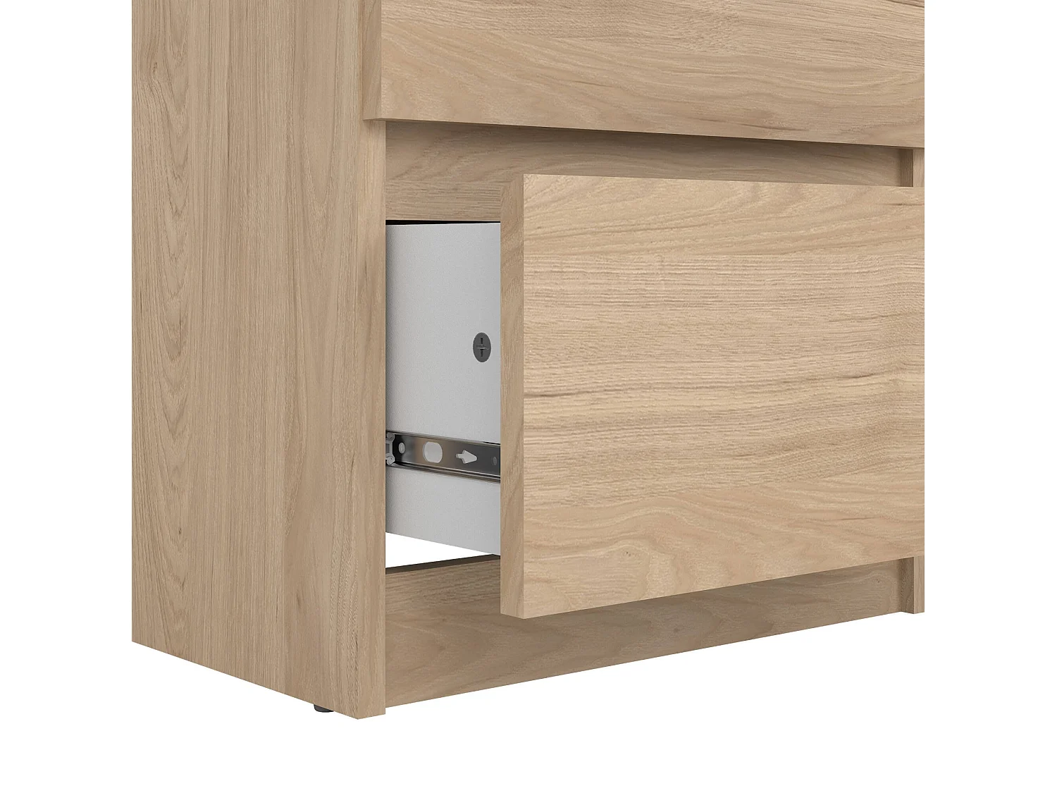 Cómoda Drobott, Cómoda multiusos, Cómoda de quarto, Armário com gavetas, 50x40 h111 cm, Carvalho