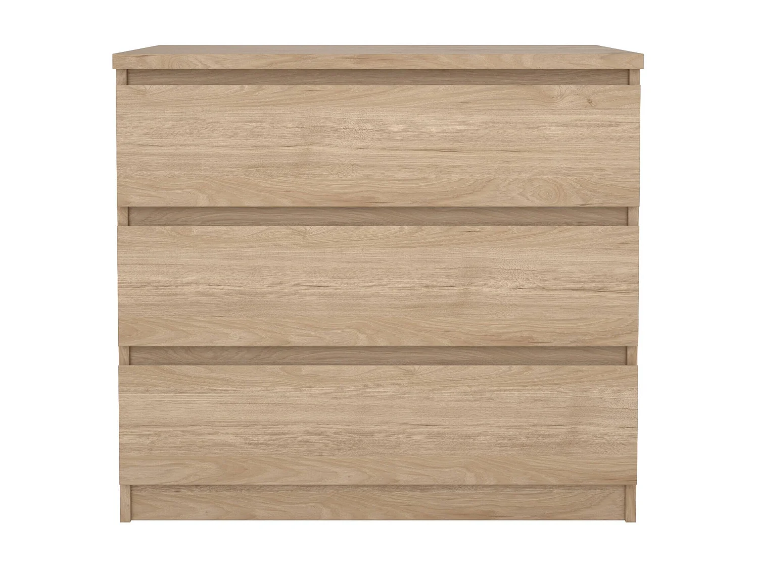 Commode Drocc, Commode polyvalente, Commode de chambre, Meuble avec tiroirs, 77x50 h68 cm, Chêne clair