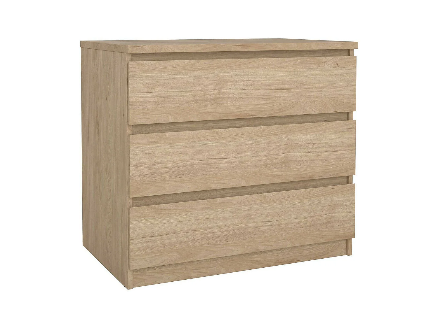 Commode Drocc, Commode polyvalente, Commode de chambre, Meuble avec tiroirs, 77x50 h68 cm, Chêne clair