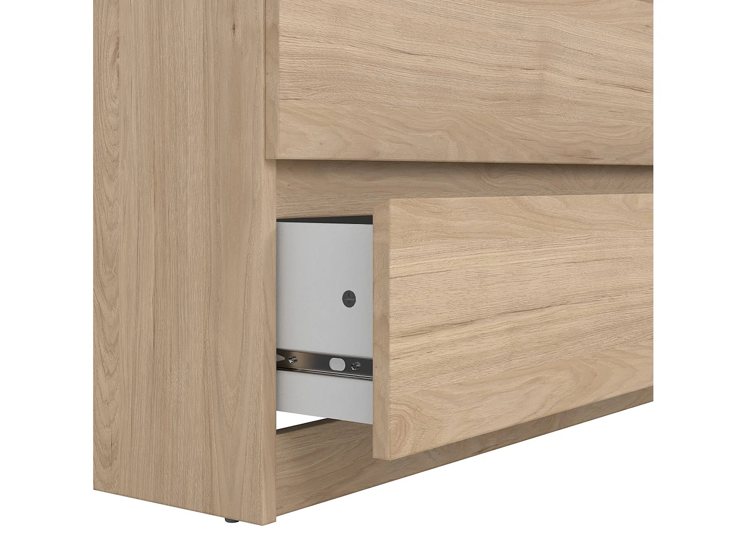 Commode Drivalt, Commode polyvalente, Commode de chambre, Meuble avec tiroirs, 77x50 h111 cm, Chêne clair