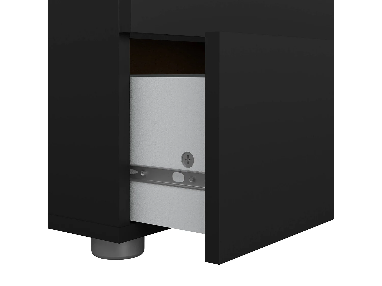 Kommode Drosell, Mehrzweckkommode, Schlafzimmerkommode, Schrank mit Schubladen, 70x40 h102 cm, Schwarz