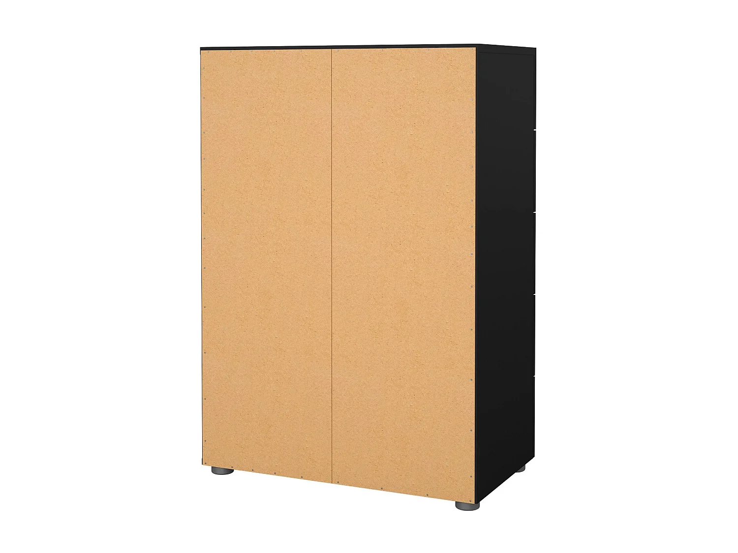 Commode Drosell, Commode polyvalente, Commode de chambre, Meuble avec tiroirs, 70x40 h102 cm, Noir