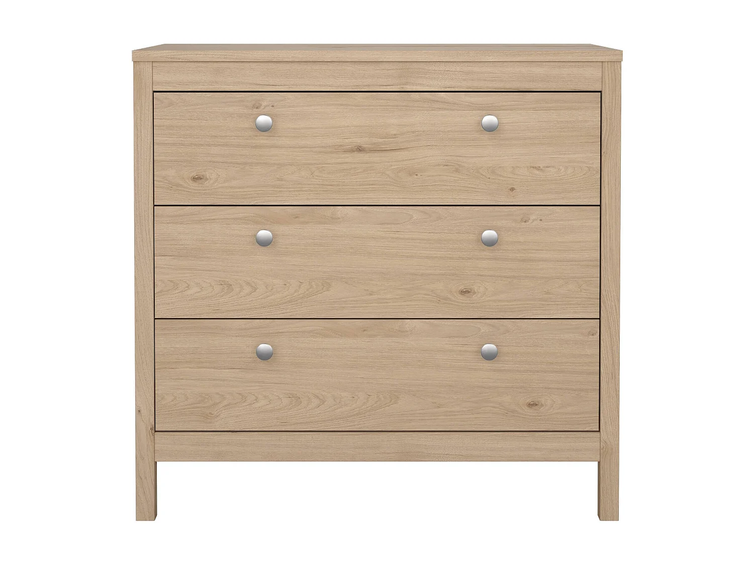 Drobbiat ladekast, Multifunctionele ladekast, Slaapkamer ladekast, Kast met lades, 82x38 h80 cm, Eiken