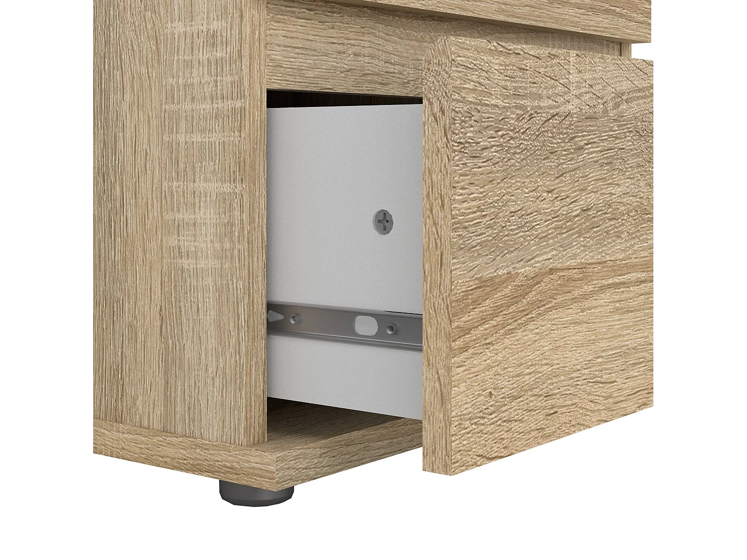 Commode Driber, Commode polyvalente, Commode de chambre, Meuble avec tiroirs, 40x40 h107 cm, Chêne