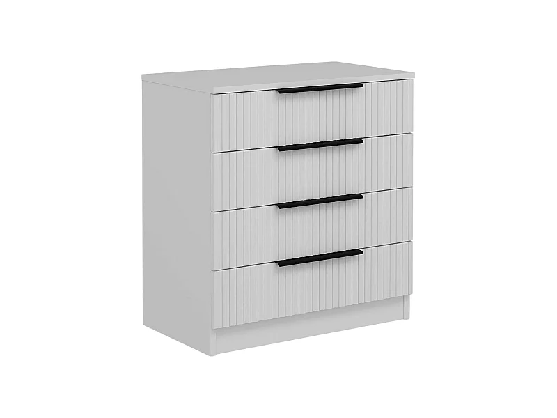 Cajonera Ddopfe, Cómoda multiusos, Cómoda de dormitorio, Gabinete con cajones, 72x42 h77 cm, Blanco