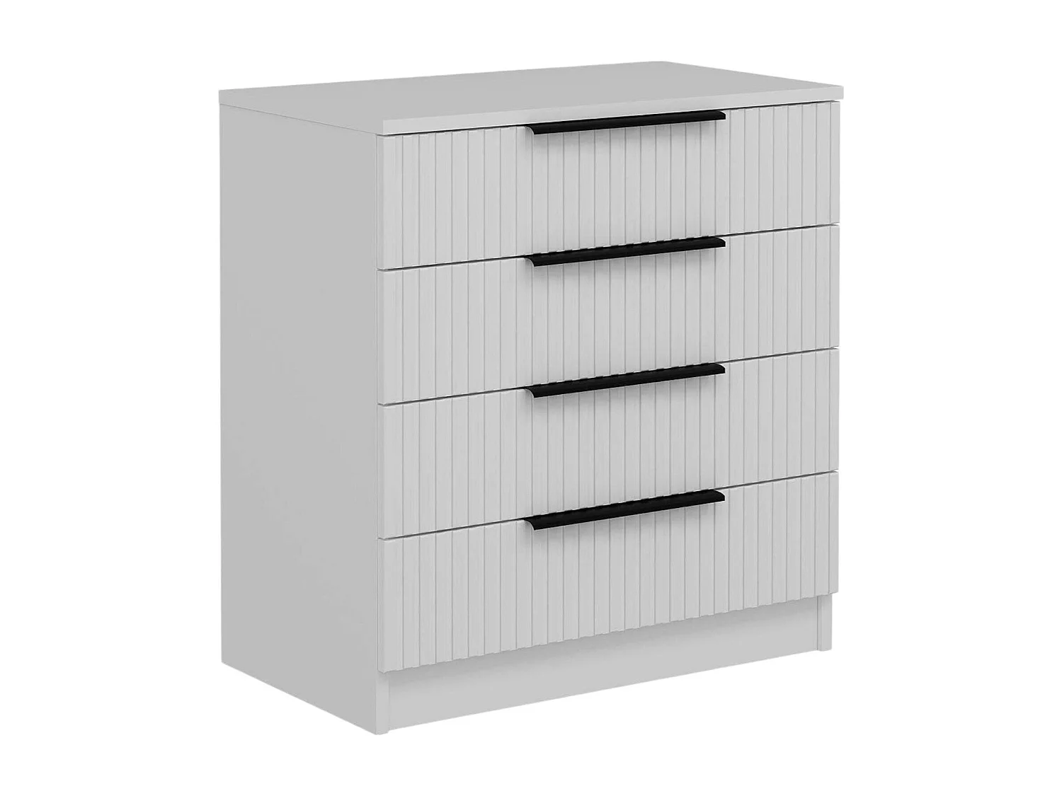 Kommode Ddopfe, Mehrzweckkommode, Schlafzimmerkommode, Schrank mit Schubladen, 72x42 h77 cm, WeiÃŸ