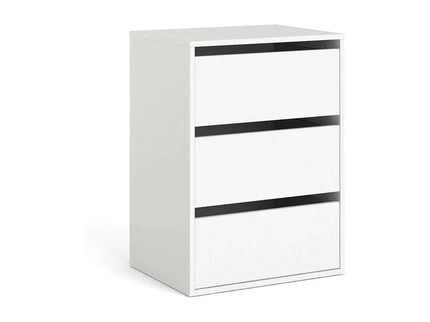 Commode Drobac, Commode polyvalente, Commode de chambre, Meuble avec tiroirs, 51x40 h70 cm, Blanc