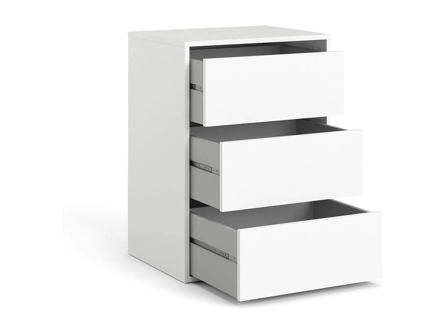 Commode Drobac, Commode polyvalente, Commode de chambre, Meuble avec tiroirs, 51x40 h70 cm, Blanc