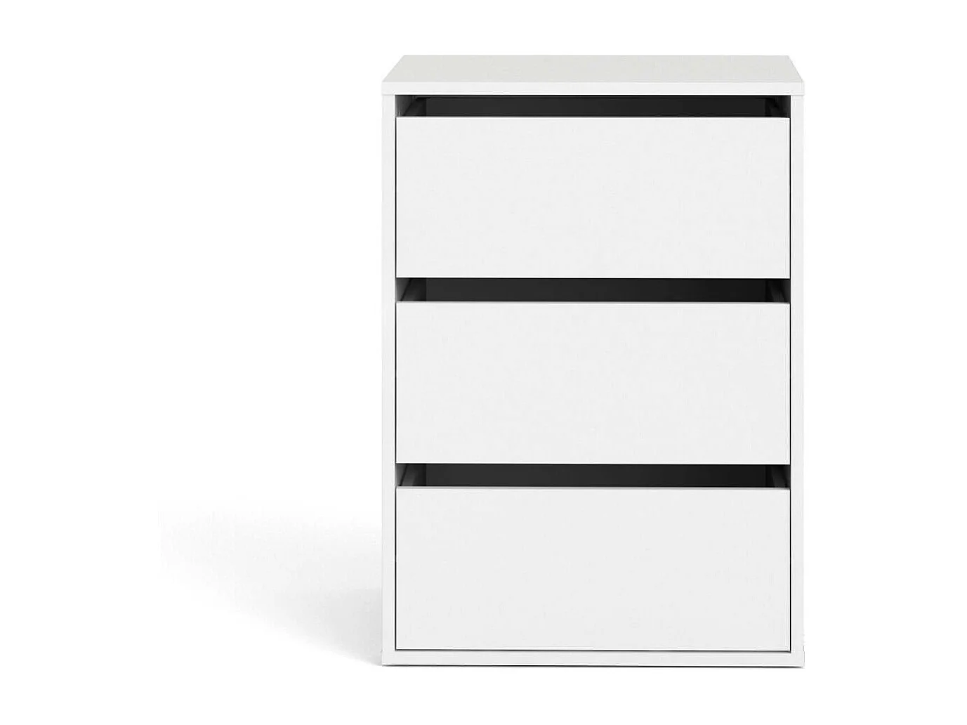 Commode Drobac, Commode polyvalente, Commode de chambre, Meuble avec tiroirs, 51x40 h70 cm, Blanc