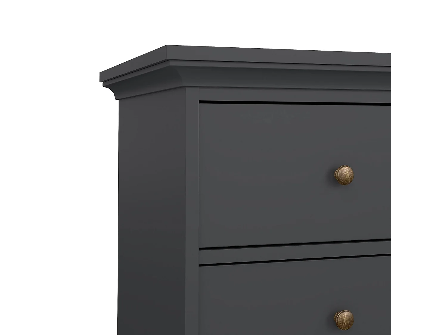 Commode Dribold, Commode polyvalente, Commode de chambre, Meuble avec tiroirs, 96x49 h87 cm, Gris