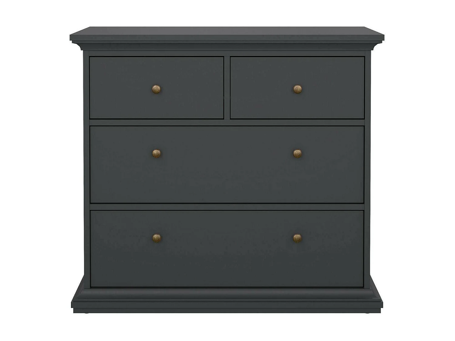 Commode Dribold, Commode polyvalente, Commode de chambre, Meuble avec tiroirs, 96x49 h87 cm, Gris
