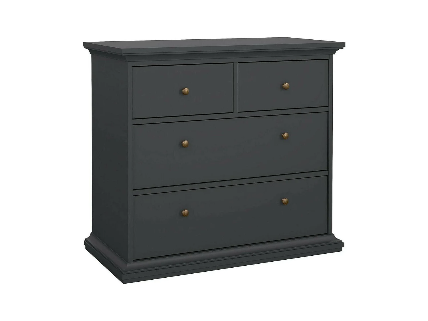 Commode Dribold, Commode polyvalente, Commode de chambre, Meuble avec tiroirs, 96x49 h87 cm, Gris