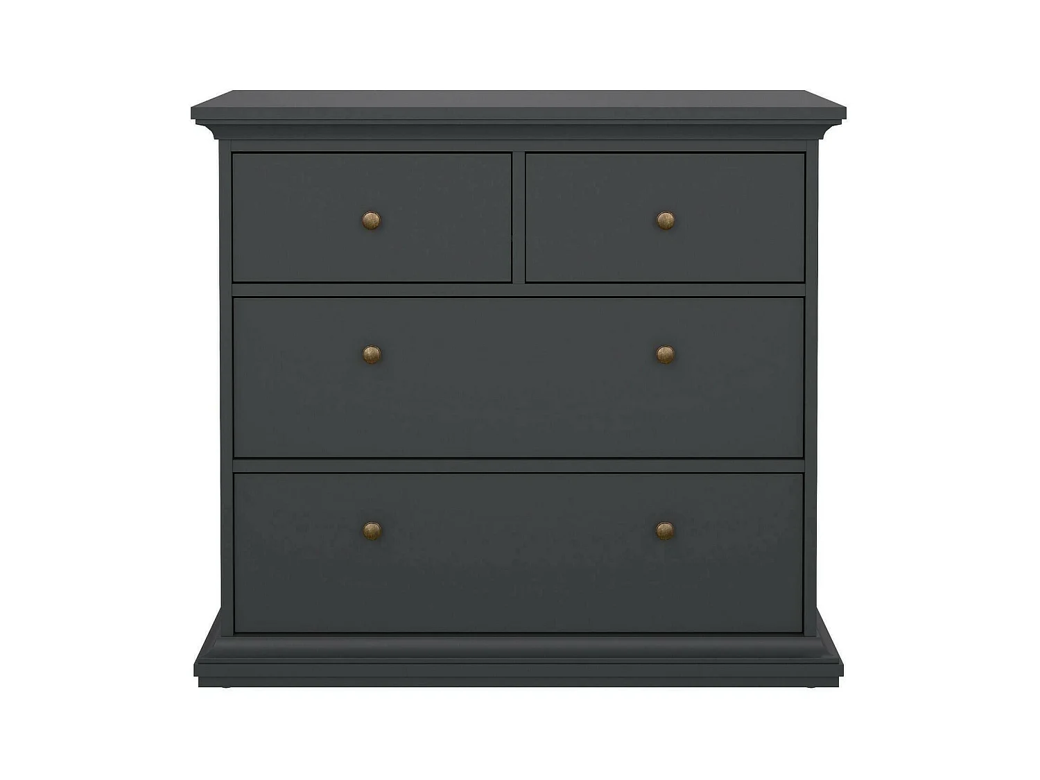 Commode Dribold, Commode polyvalente, Commode de chambre, Meuble avec tiroirs, 96x49 h87 cm, Gris