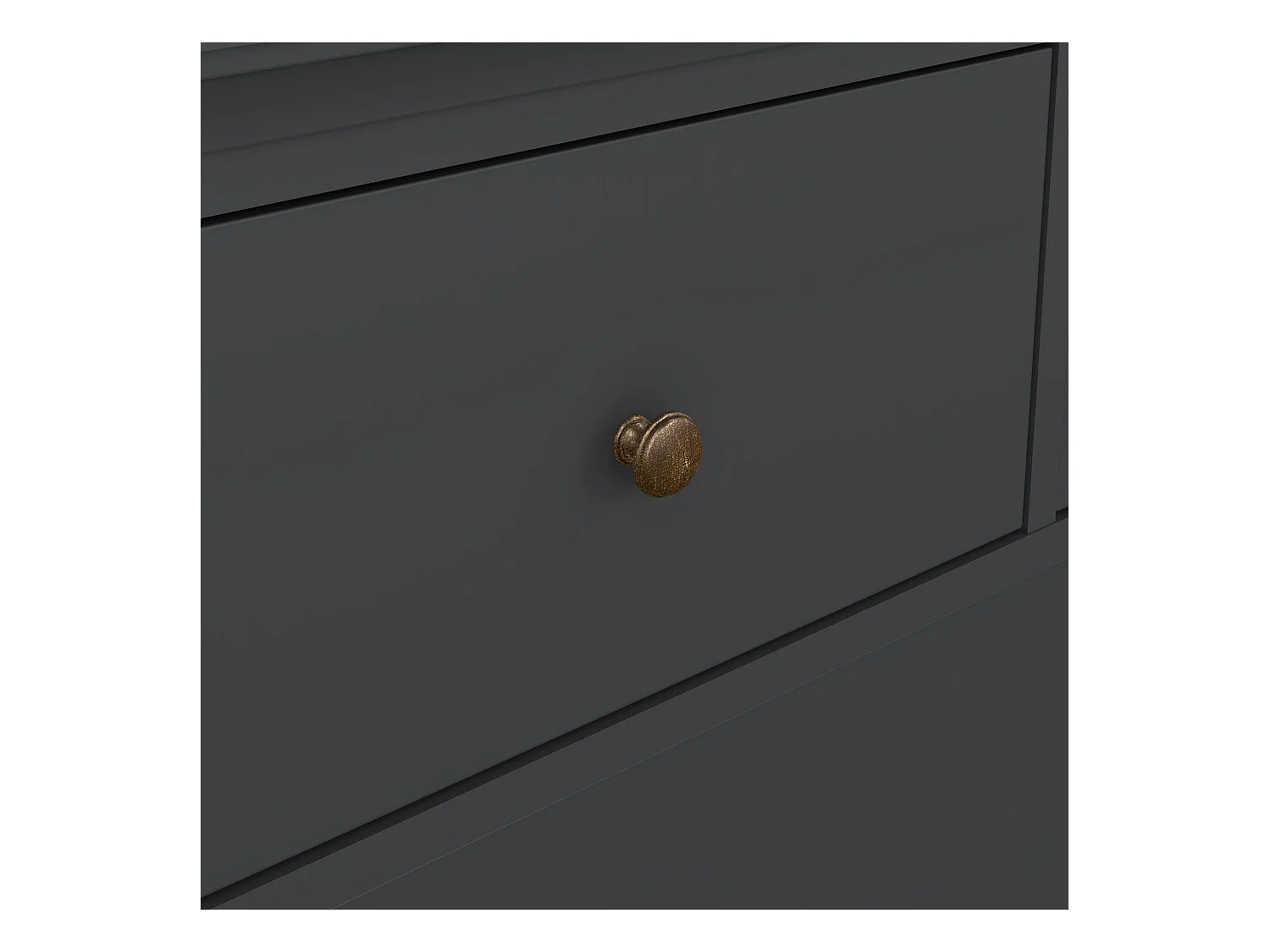 Commode Dribold, Commode polyvalente, Commode de chambre, Meuble avec tiroirs, 96x49 h87 cm, Gris