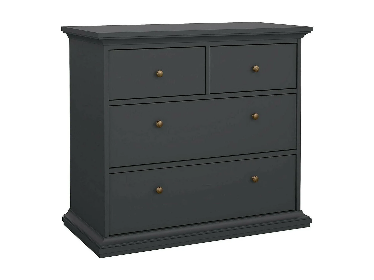 Commode Dribold, Commode polyvalente, Commode de chambre, Meuble avec tiroirs, 96x49 h87 cm, Gris