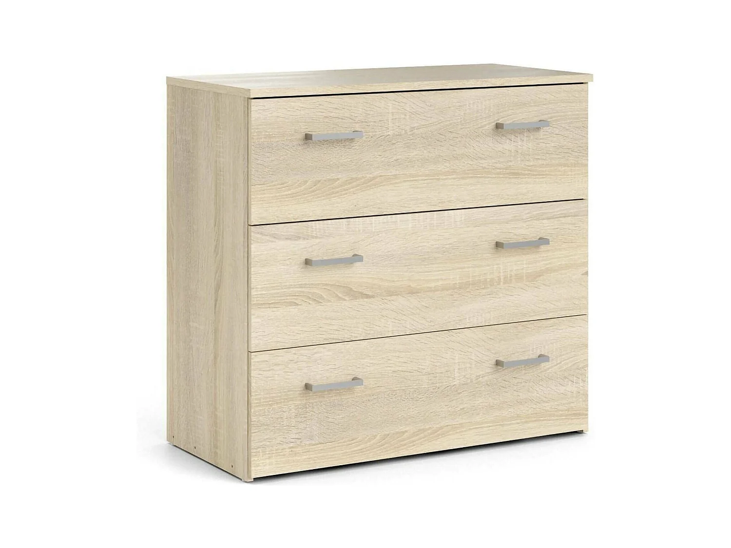 Commode Drenaul, Commode polyvalente, Commode de chambre, Meuble avec tiroirs, 74x36 h70 cm, Chêne