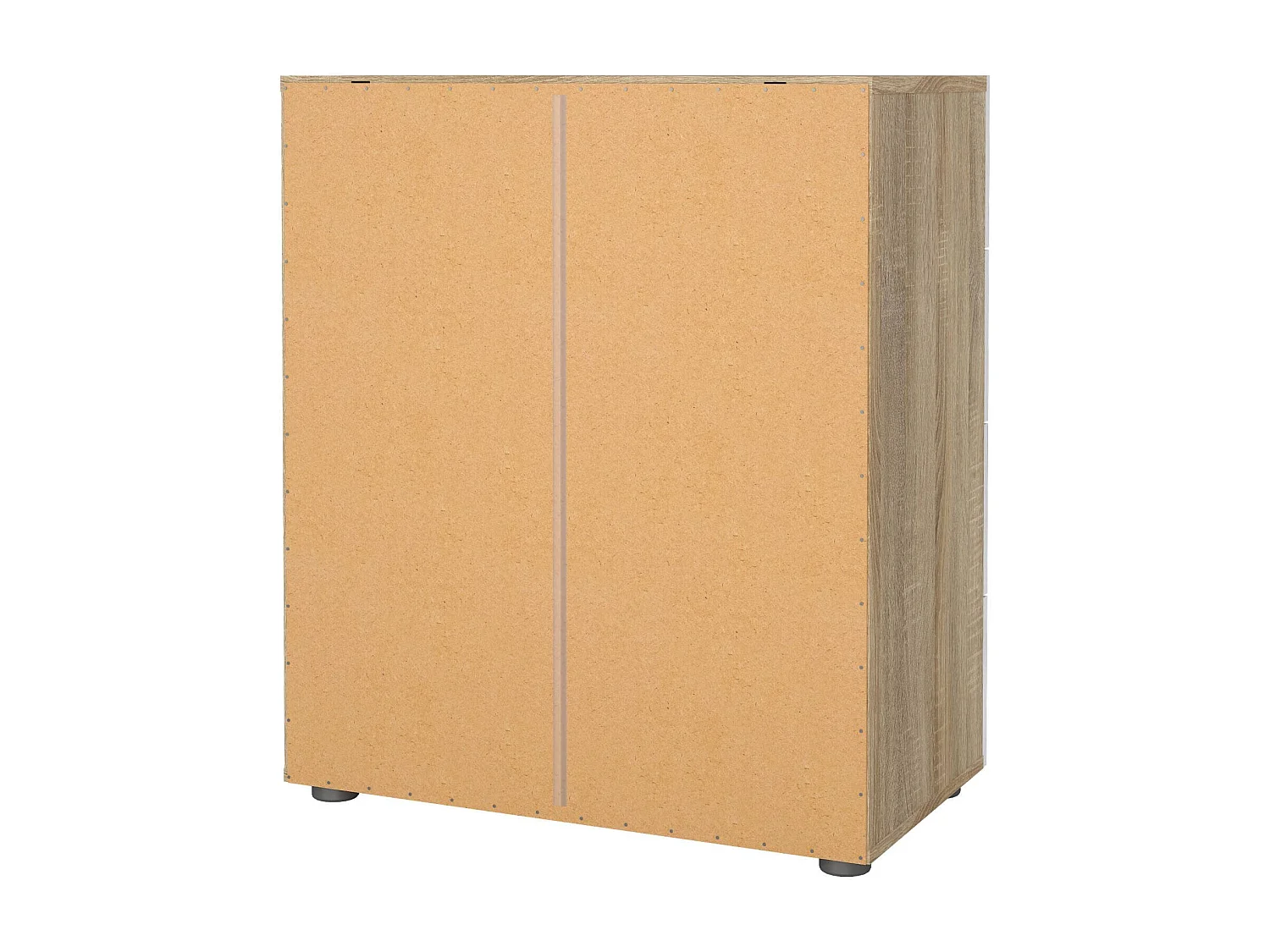 Cajonera Dromagn, Cómoda multiusos, Cómoda de dormitorio, Gabinete con cajones, 70x40 h82 cm, Roble y Blanco