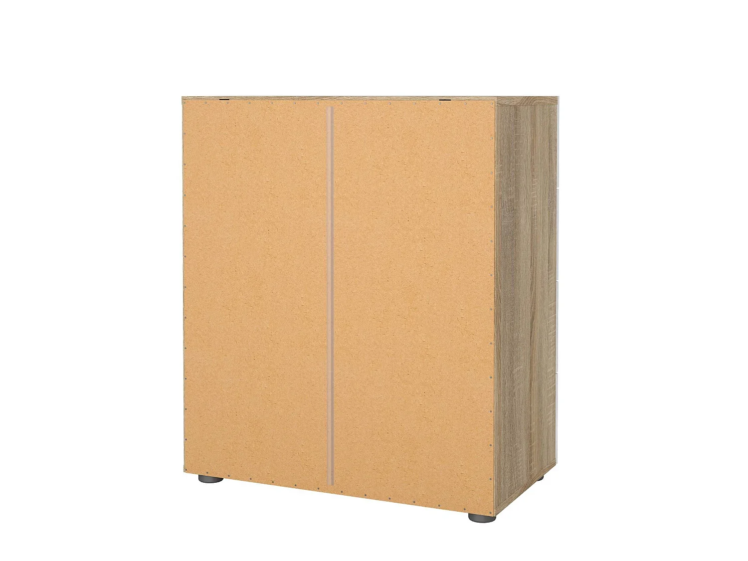 Commode Dromagn, Commode polyvalente, Commode de chambre, Meuble avec tiroirs, 70x40 h82 cm, Chêne et Blanc