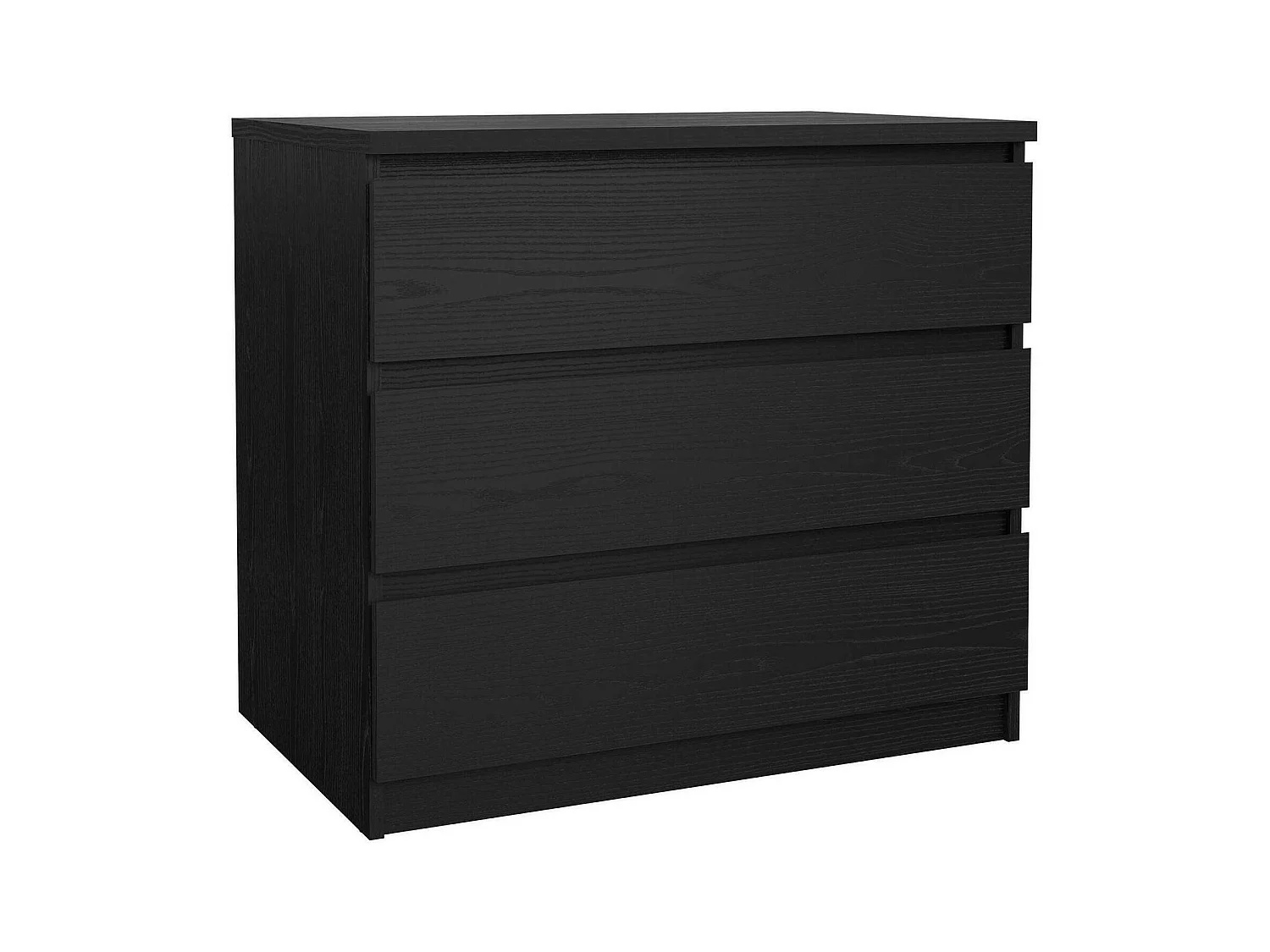 Commode Drocc, Commode polyvalente, Commode de chambre, Meuble avec tiroirs, 77x50 h68 cm, Noir