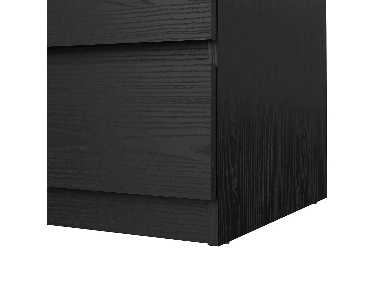 Commode Drocc, Commode polyvalente, Commode de chambre, Meuble avec tiroirs, 77x50 h68 cm, Noir