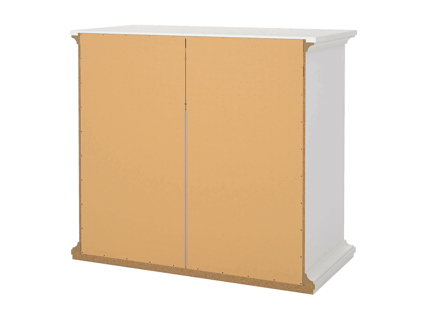 Commode Dribold, Commode polyvalente, Commode de chambre, Meuble avec tiroirs, 96x49 h87 cm, Blanc