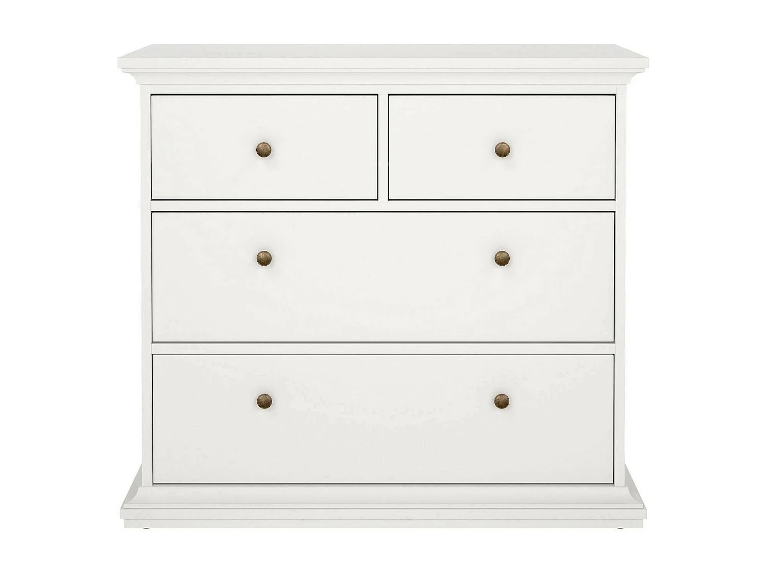 Commode Dribold, Commode polyvalente, Commode de chambre, Meuble avec tiroirs, 96x49 h87 cm, Blanc