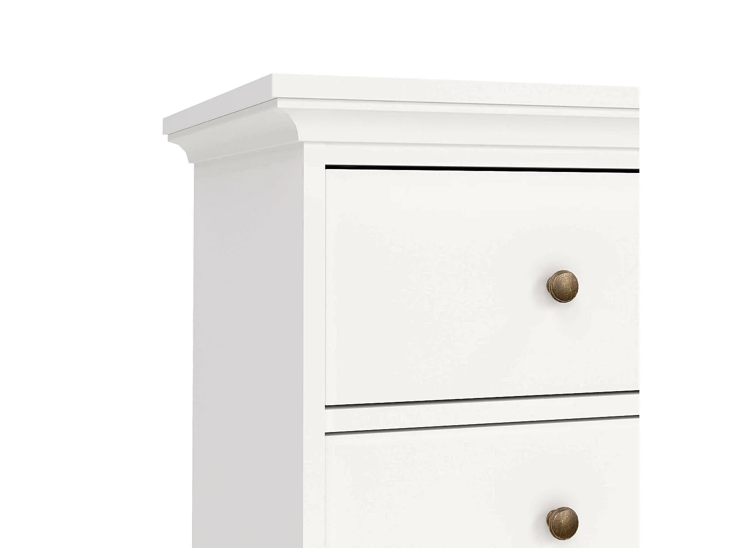 Kommode Dribold, Mehrzweckkommode, Schlafzimmerkommode, Schrank mit Schubladen, 96x49 h87 cm, WeiÃŸ