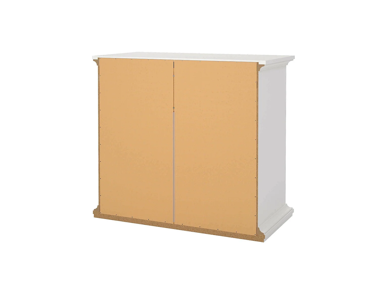Dribold ladekast, Multifunctionele ladekast, Slaapkamerdressoir, Kast met laden, 96x49 h87 cm, Wit